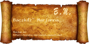 Baczkó Marianna névjegykártya